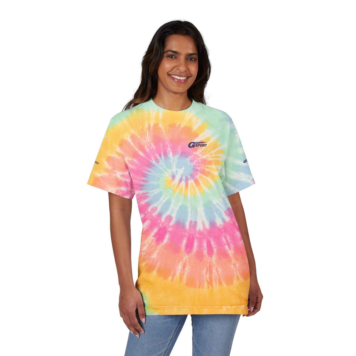G Sport Embroidered Tie-Dye T-Shirt — Oversized Casual Streetwear