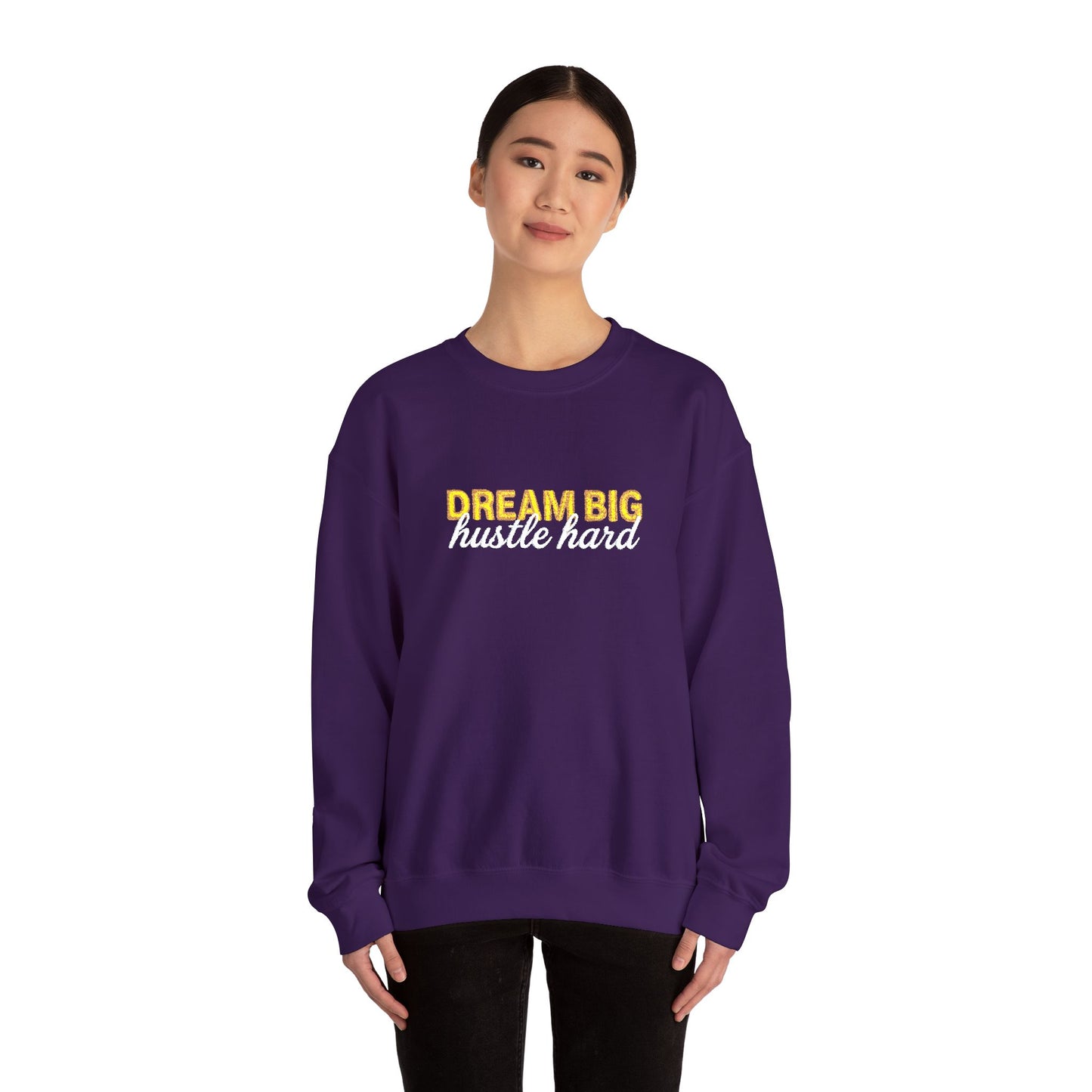 Dream Big Floral Sweatshirt - Inspirational Crewneck Pullover "Dream Big, Sparkle Fierce" - Ghita Shop