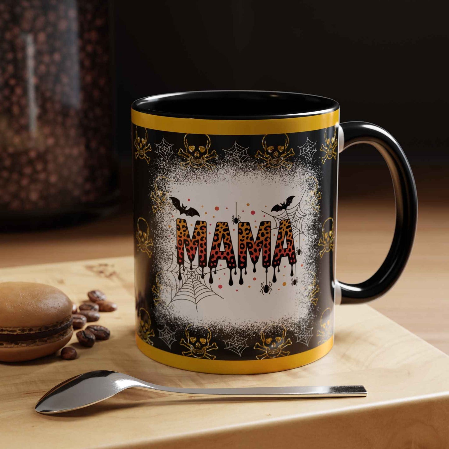 Spooky Mama Coffee Mug - Unique Personalized Halloween Gift, Goth Decor, Witchy Mug