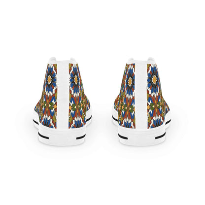 Moroccan Mosaic High-Top Sneakers: Handmade Zellige Tile Design