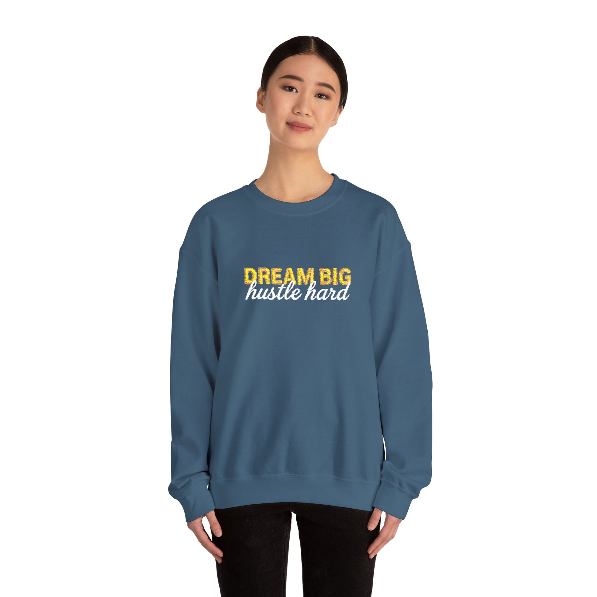 Dream Big Floral Sweatshirt - Inspirational Crewneck Pullover "Dream Big, Sparkle Fierce" - Ghita Shop