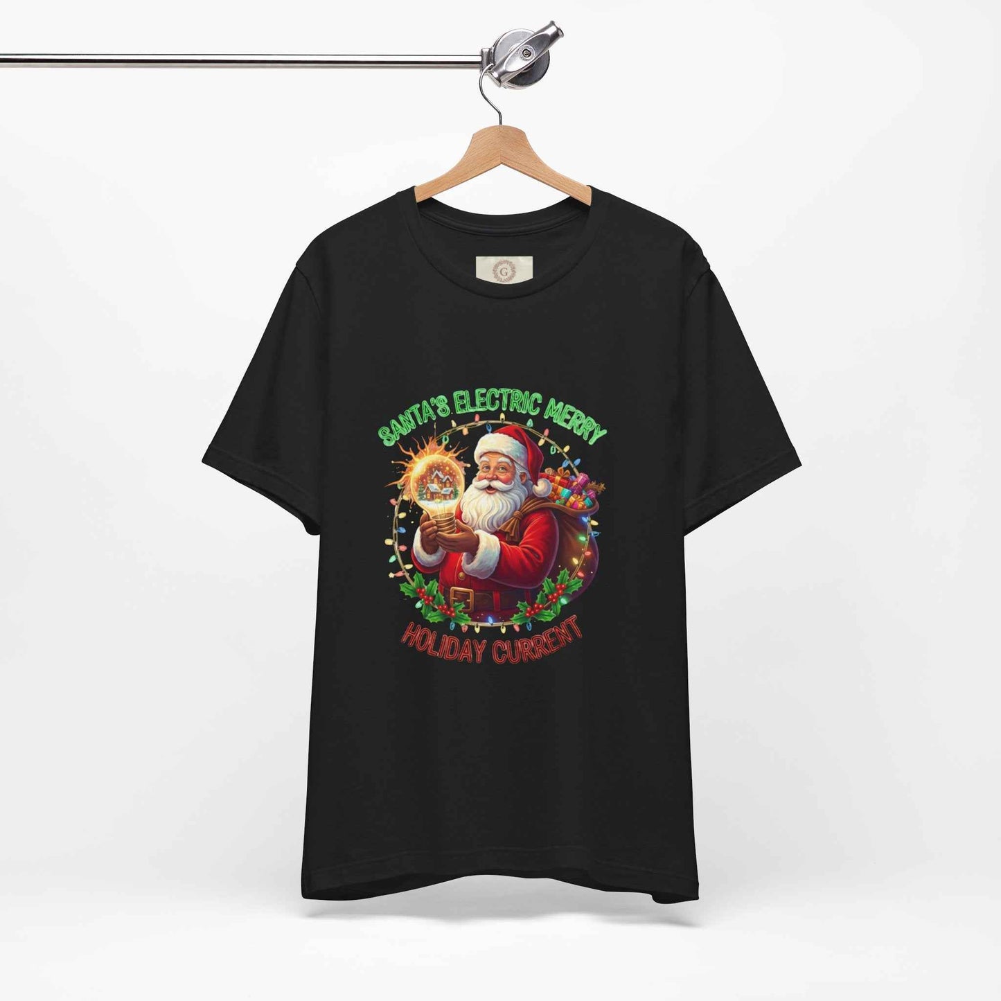 Santa Electric Reindeer Tee for a Festive Holiday Spirit