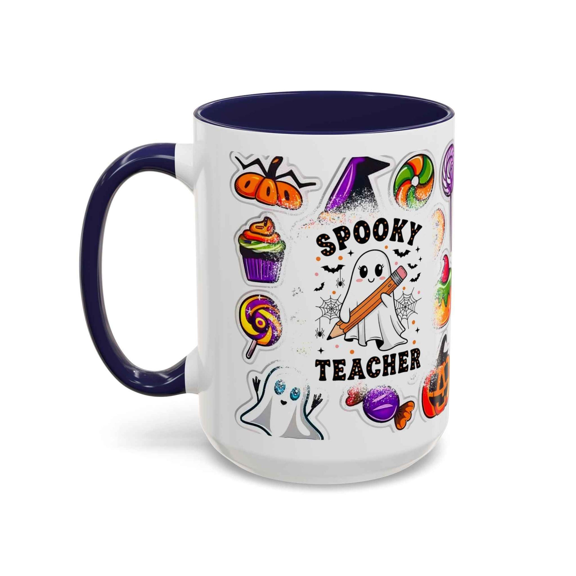Spooky Teacher Coffee Mug – Adorable Halloween Decor with Cute Ghost Design