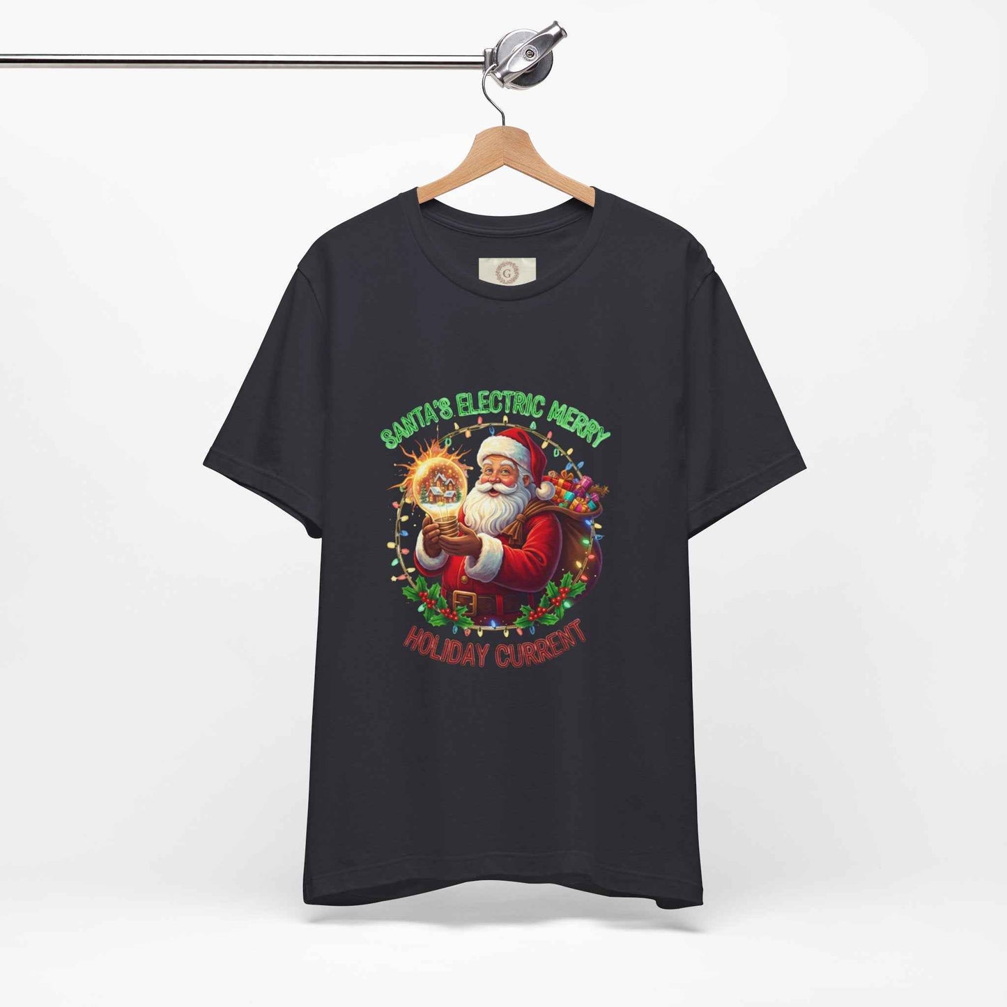 Santa Electric Reindeer Tee for a Festive Holiday Spirit