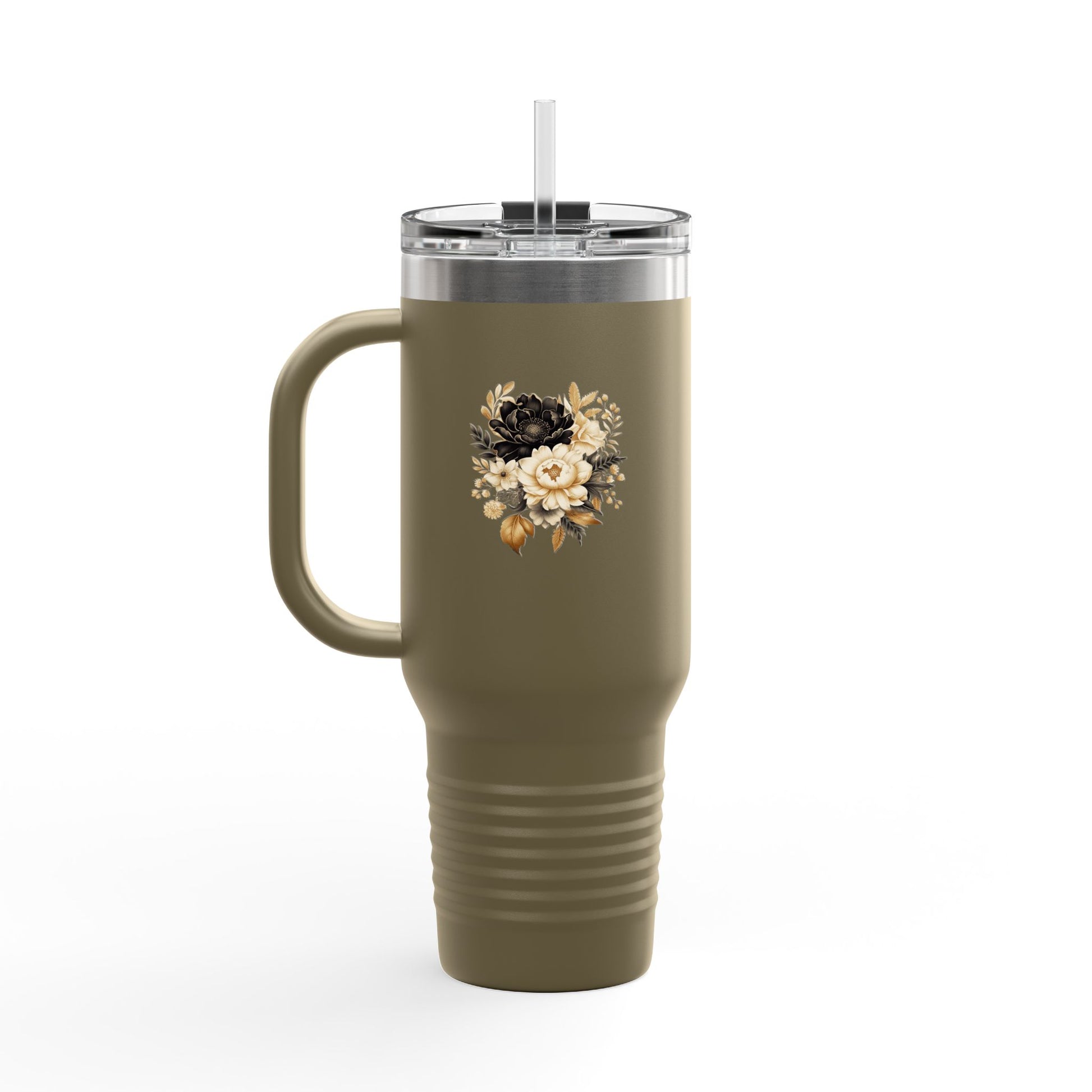 Floral Insulated Mug, 40oz, Gifts for Her, Summer Picnics,  Eco-Friendly Beverage - Ghita Shop