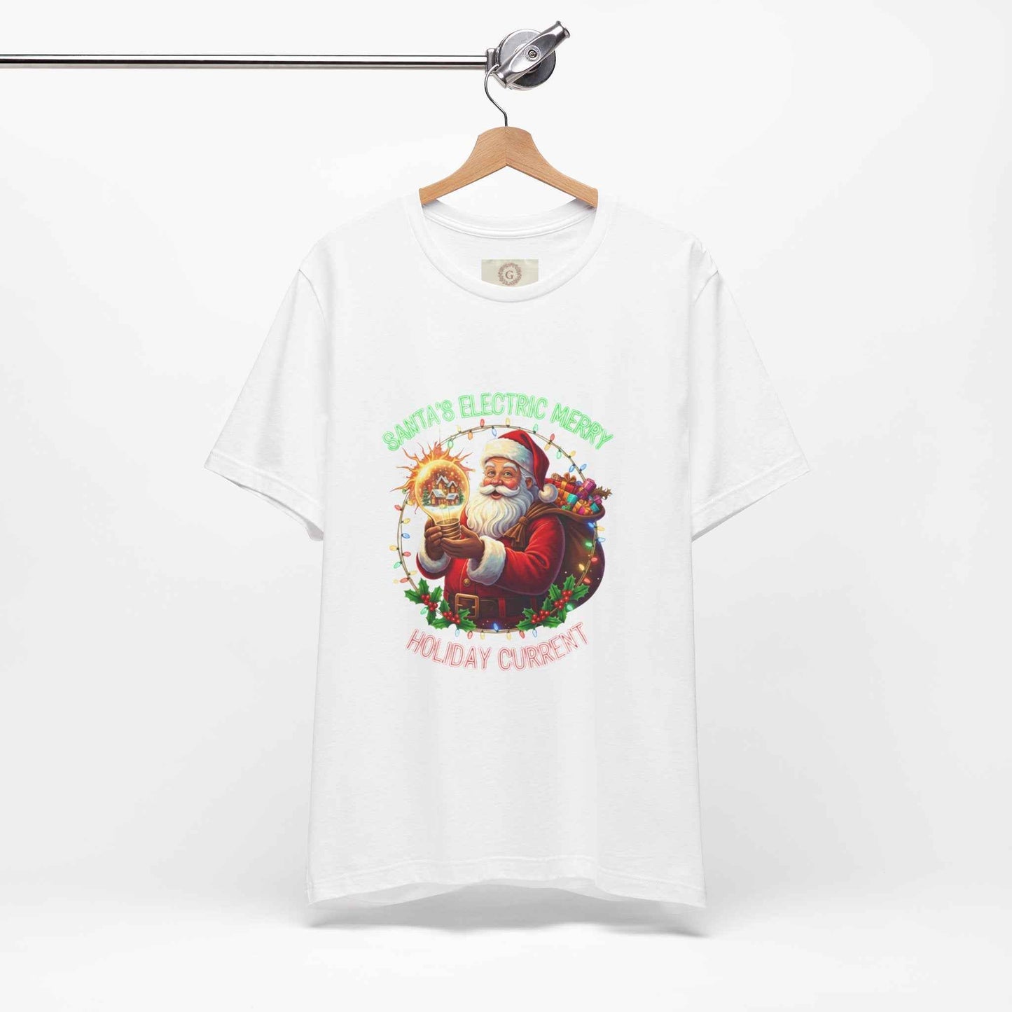Santa Electric Reindeer Tee for a Festive Holiday Spirit