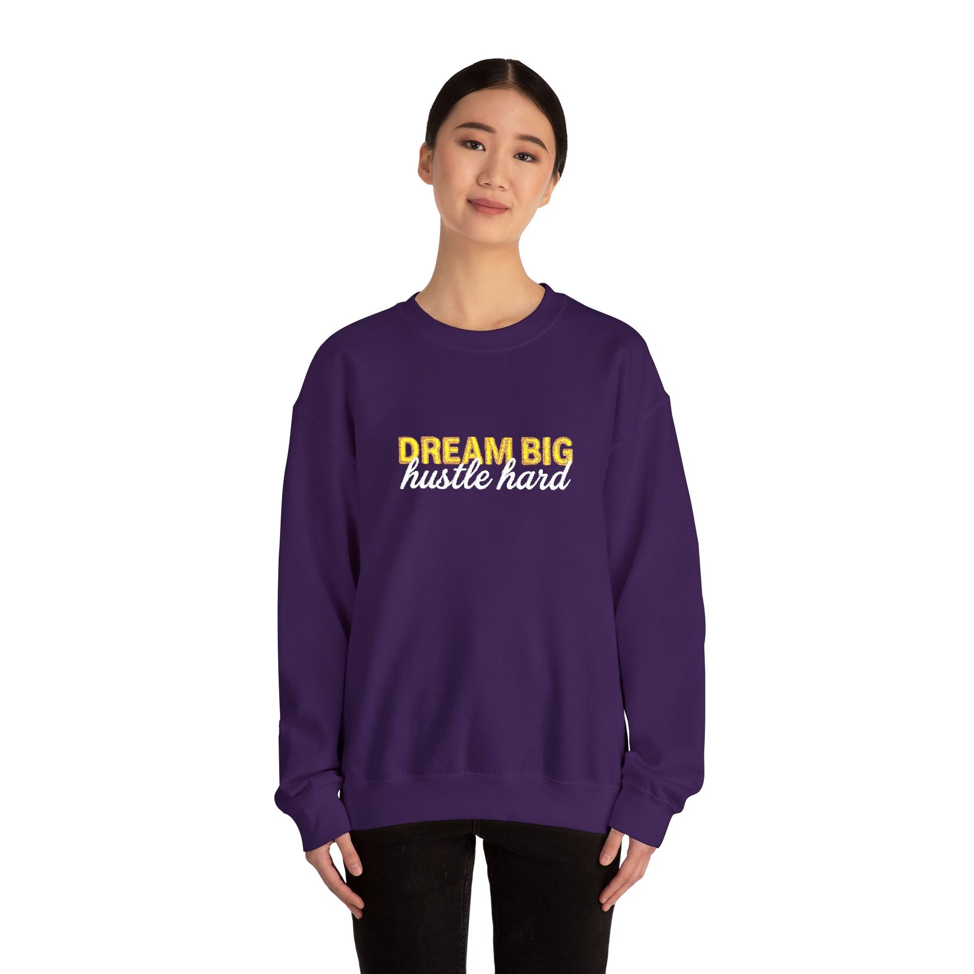 Dream Big Floral Sweatshirt - Inspirational Crewneck Pullover "Dream Big, Sparkle Fierce" - Ghita Shop