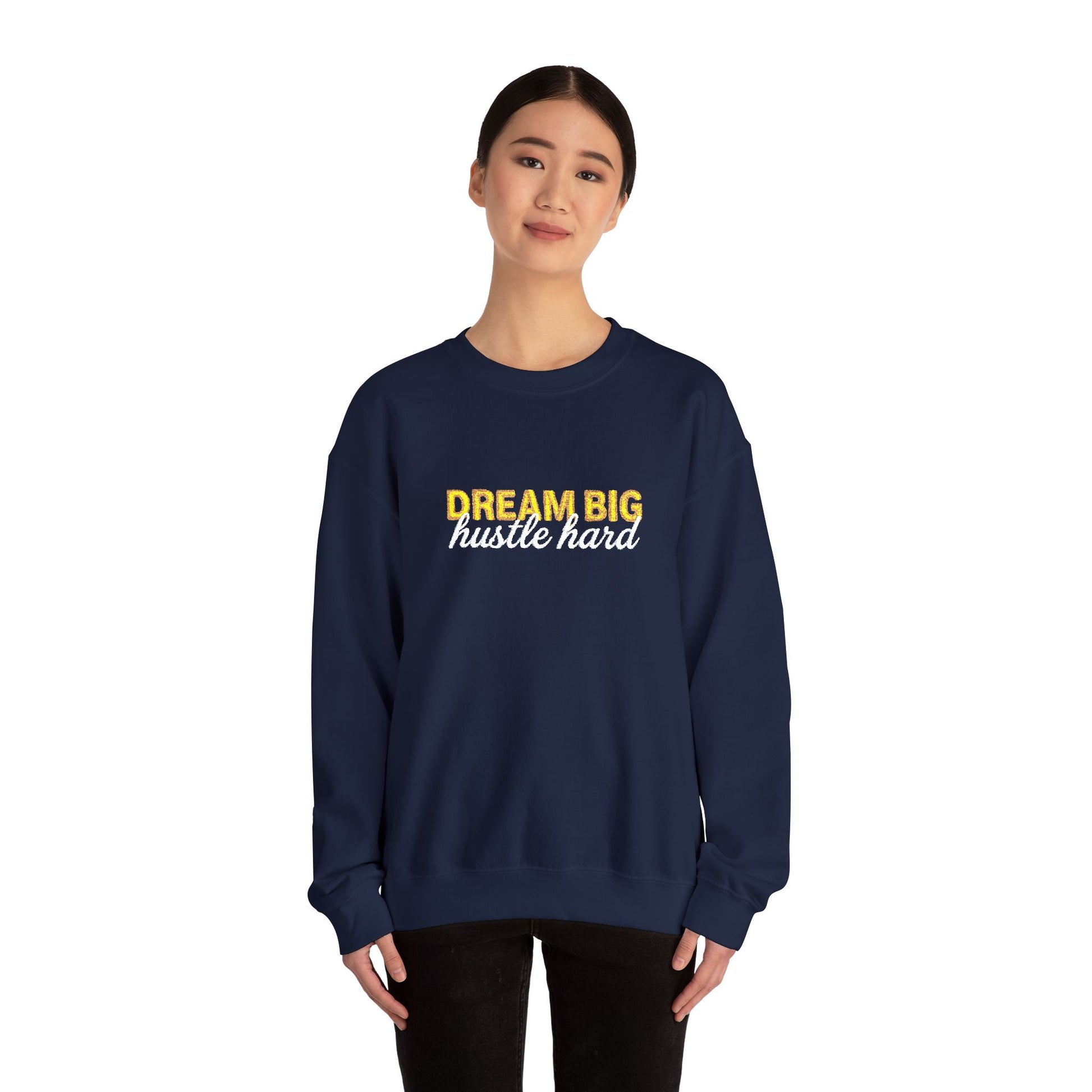 Dream Big Floral Sweatshirt - Inspirational Crewneck Pullover "Dream Big, Sparkle Fierce" - Ghita Shop