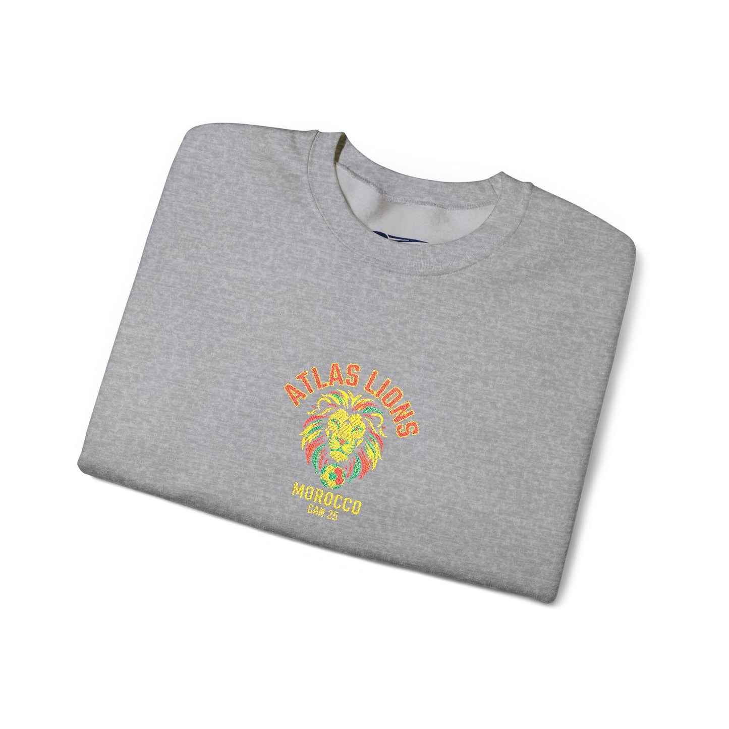 Atlas & Llamas Crewneck Sweatshirt — Colorful Floral Graphic Pullover