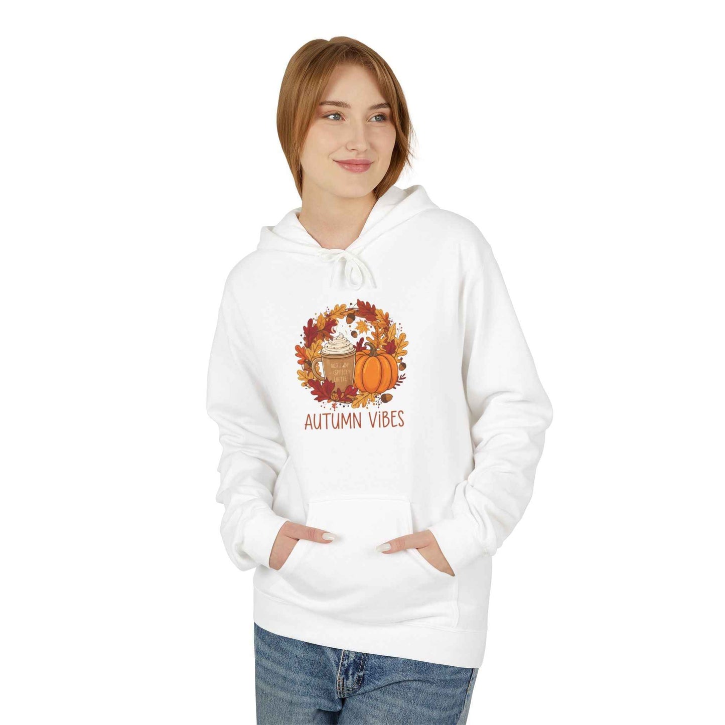 Autumn Vibes Fleece Hoodie - Perfect Autumn Fleece Hoodie for Cozy Fall Days