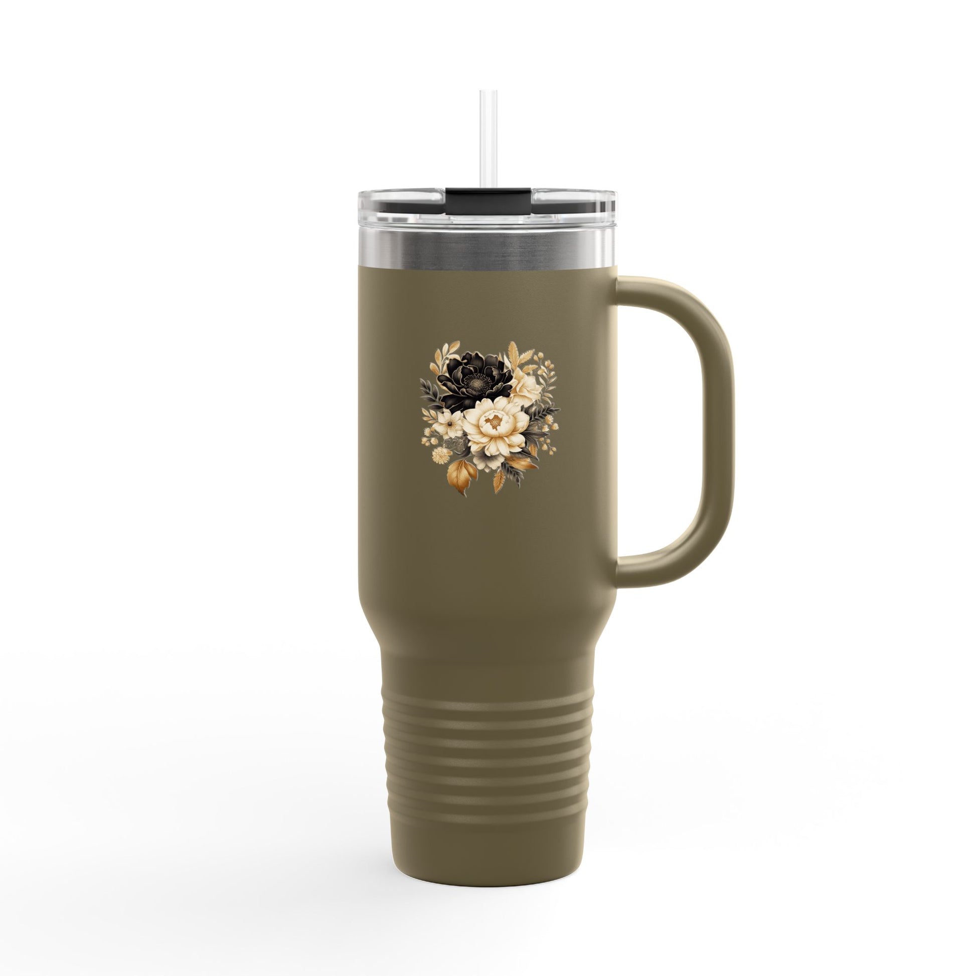 Floral Insulated Mug, 40oz, Gifts for Her, Summer Picnics,  Eco-Friendly Beverage - Ghita Shop