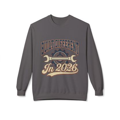 Built Different In 2026 Crewneck Sweatshirt - Mechanic Vintage Tool Design