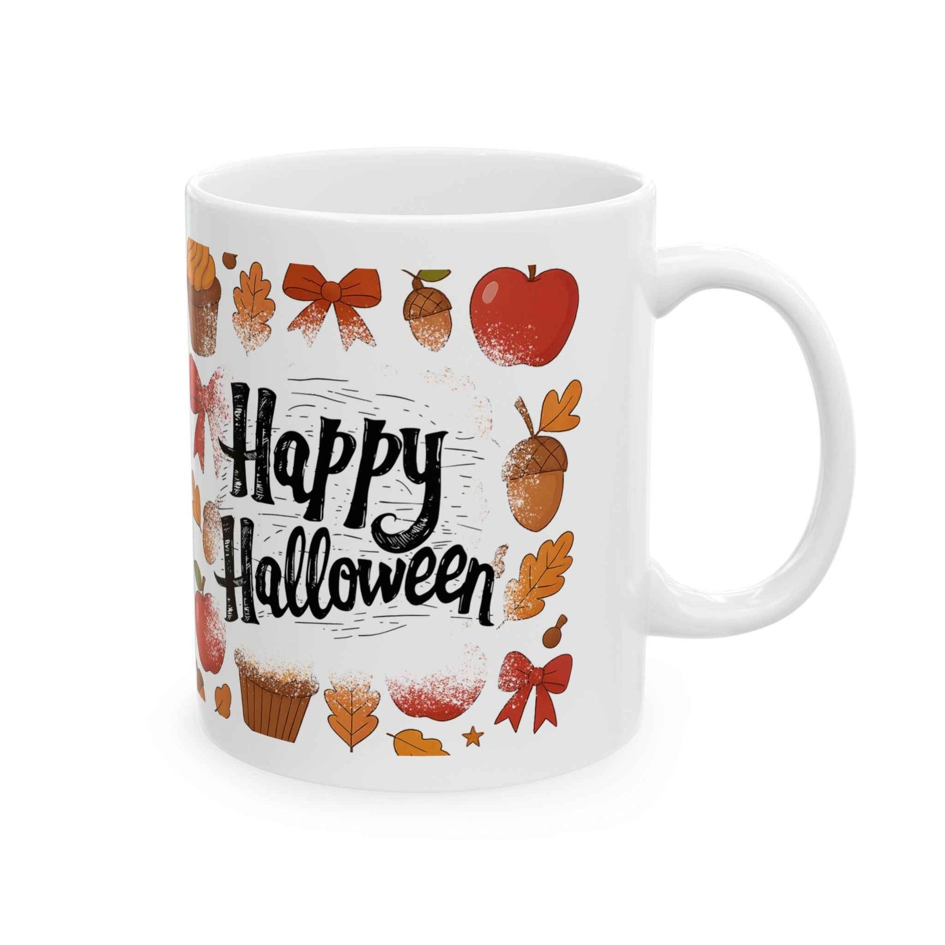 Happy Halloween Ceramic Mug - Perfect Fall Decor Coffee Cup for Pumpkin Spice Lovers (11oz & 15oz)