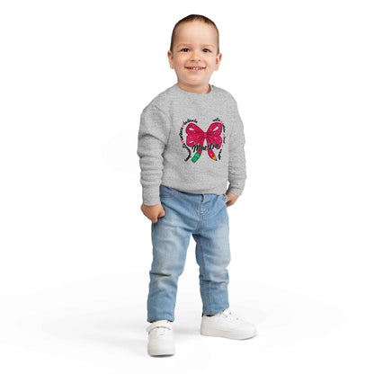 Toddler Sweatshirt with Bow Design in Colorful Style