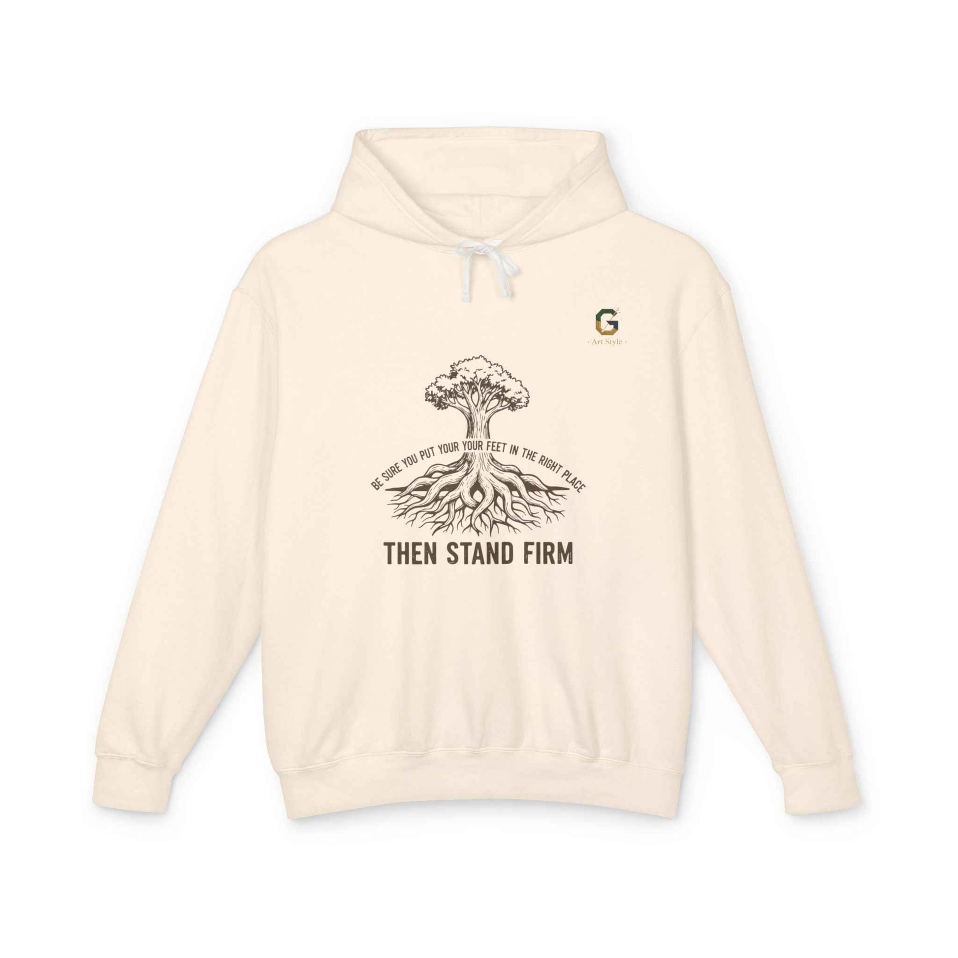 Inspirational Lightweight Hoodie for Men and Women - Then Stand Firm