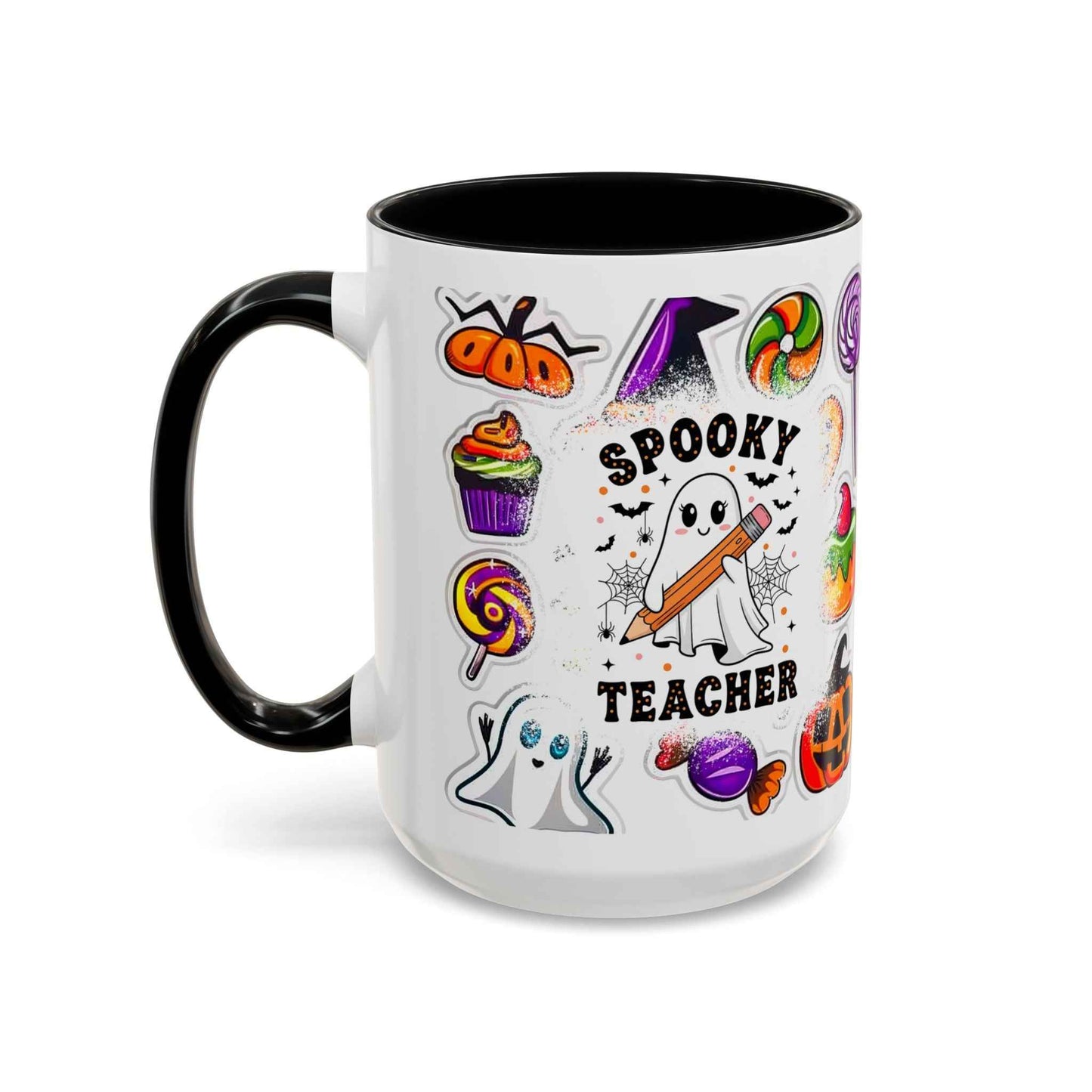 Spooky Teacher Coffee Mug – Adorable Halloween Decor with Cute Ghost Design