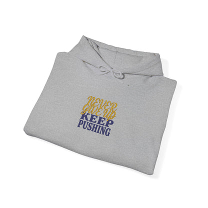 Keep Pushing Hoodie - Motivational Tiger Graphic Pullover for Inspiration - Ghita Shop