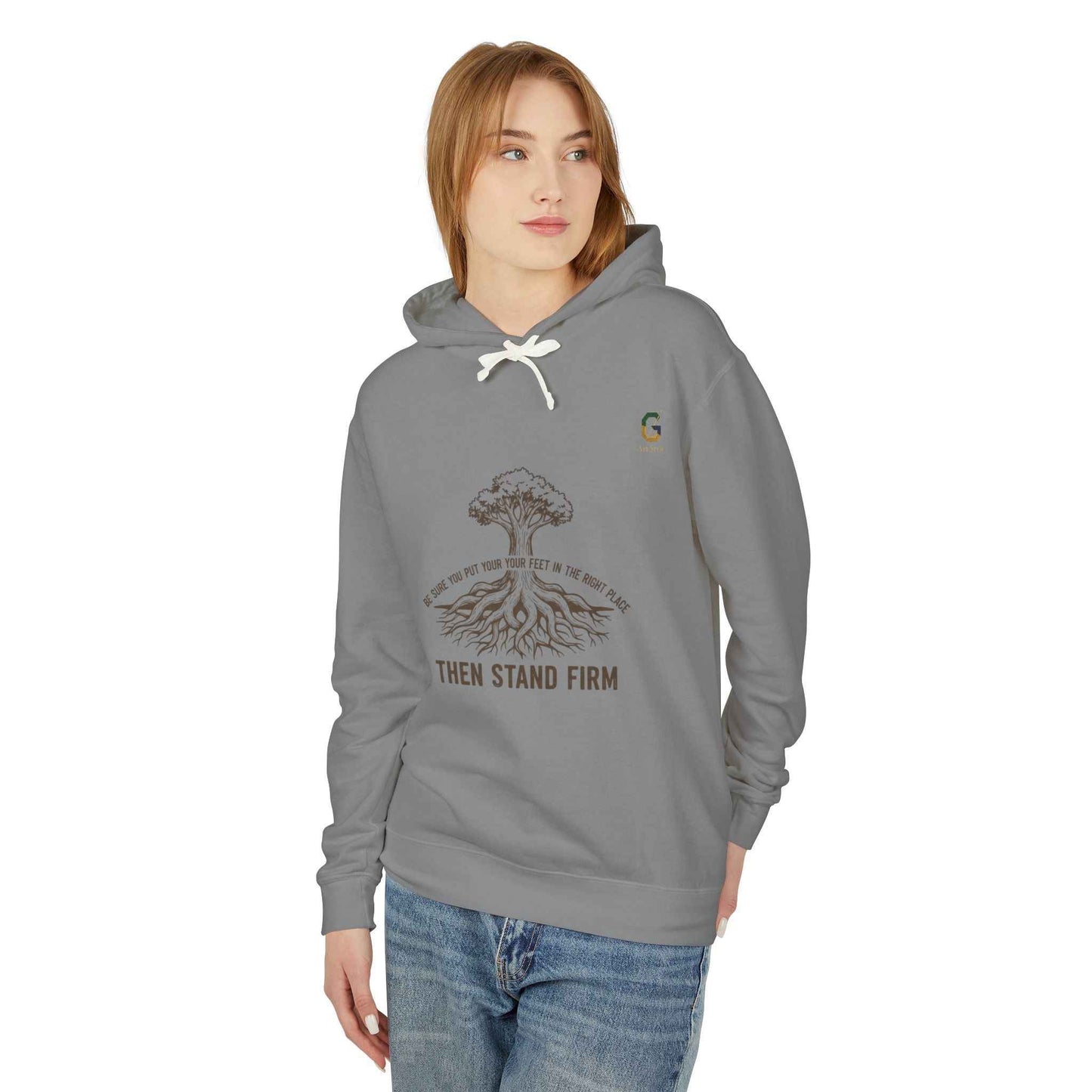 Inspirational Lightweight Hoodie for Men and Women - Then Stand Firm
