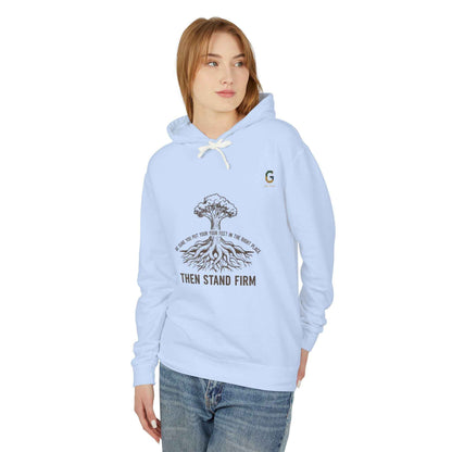 Inspirational Lightweight Hoodie for Men and Women - Then Stand Firm