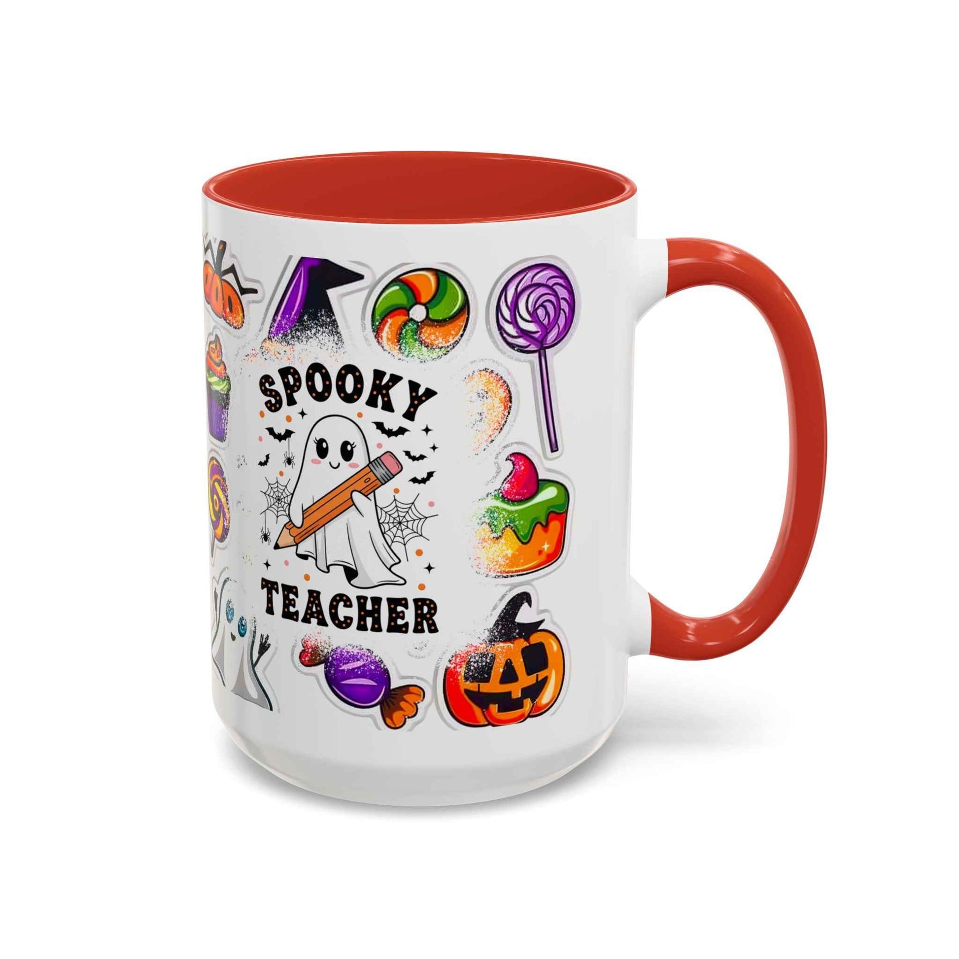 Spooky Teacher Coffee Mug – Adorable Halloween Decor with Cute Ghost Design