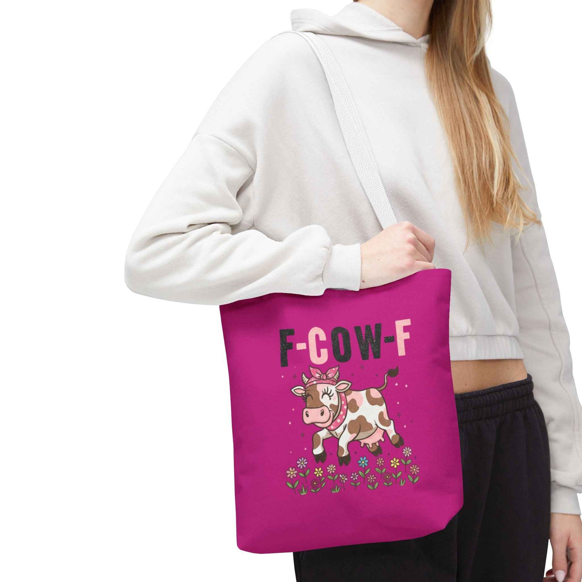 Cow Print Tote Bag - Stylish Farmhouse Chic for Animal Lovers