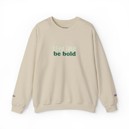 Be Bold Sweatshirt - Minimal Inspirational White Crewneck for Motivation - Ghita Shop