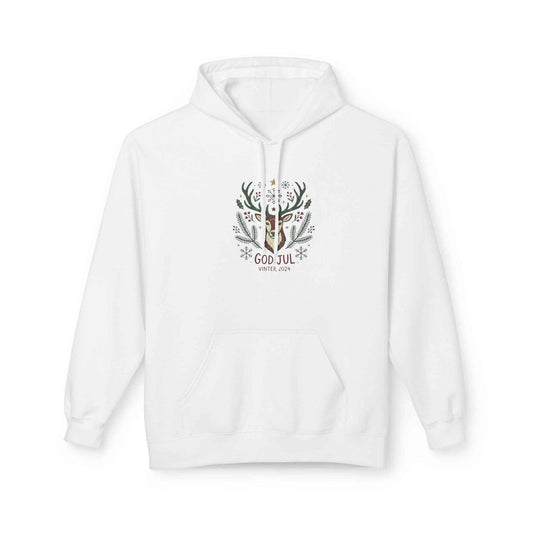 God Jul Reindeer Holiday Hoodie — Scandinavian Christmas Sweatshirt