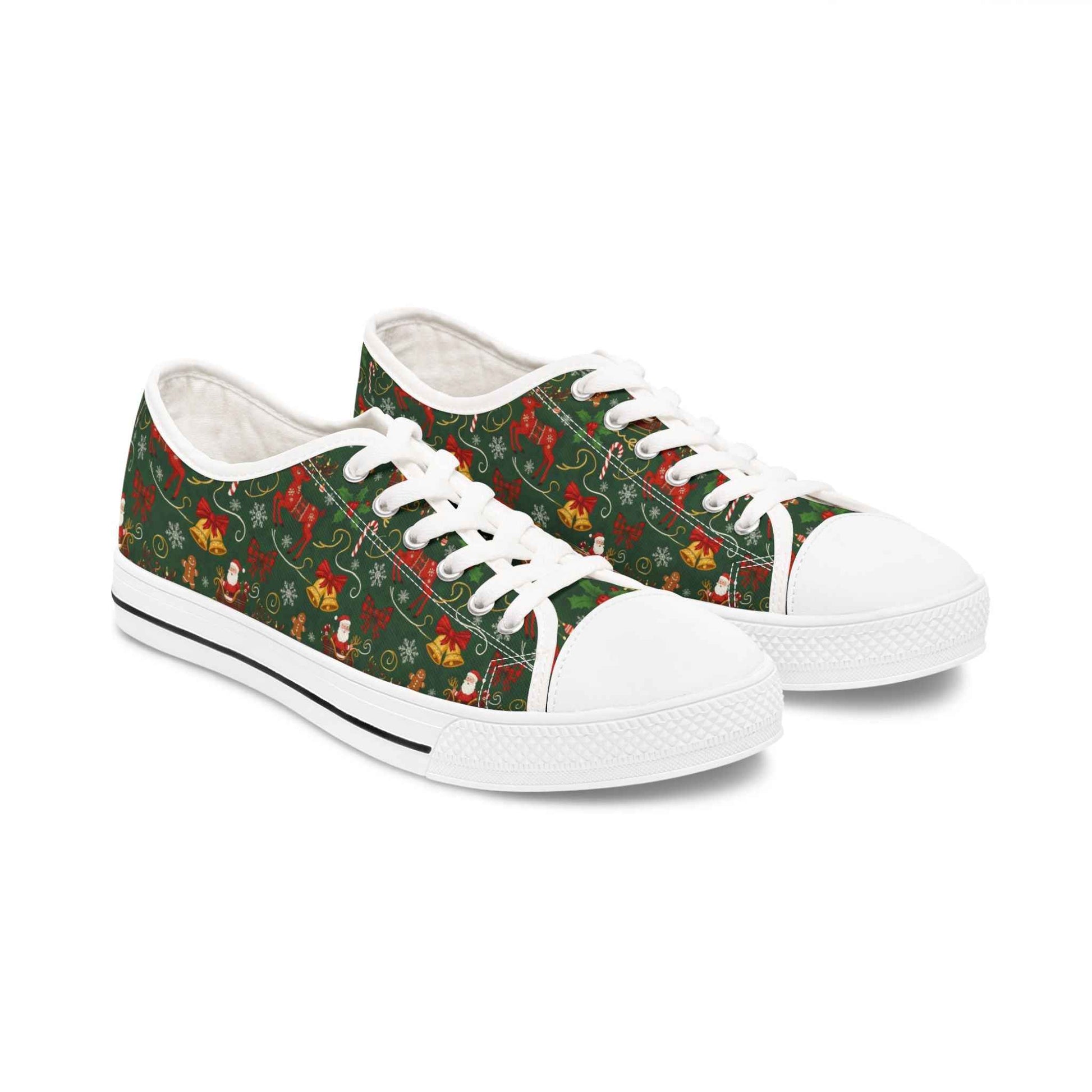Holiday Floral Women's Low Top Sneakers