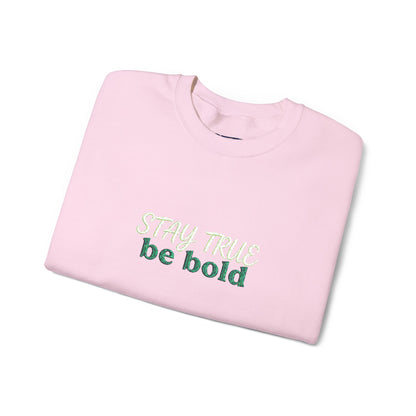 Be Bold Sweatshirt - Minimal Inspirational White Crewneck for Motivation - Ghita Shop