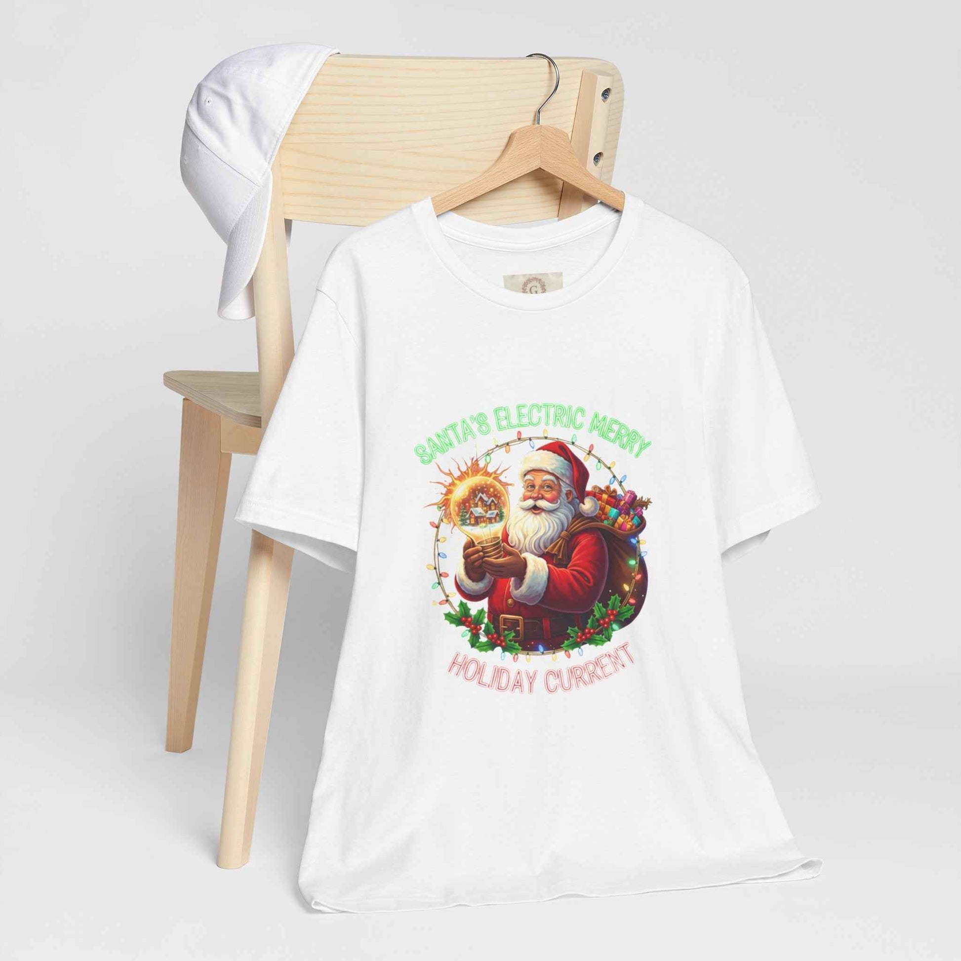 Santa Electric Reindeer Tee for a Festive Holiday Spirit