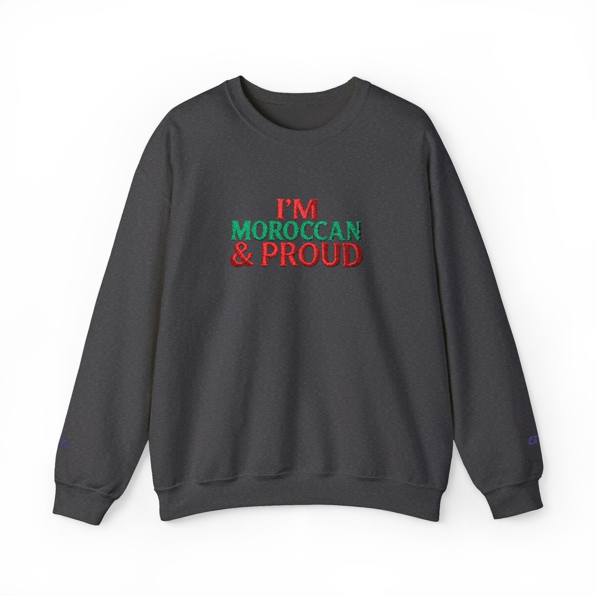Moroccan & Proud Crewneck Sweatshirt — Patriotic Morocco Pride Pullover - Ghita Shop