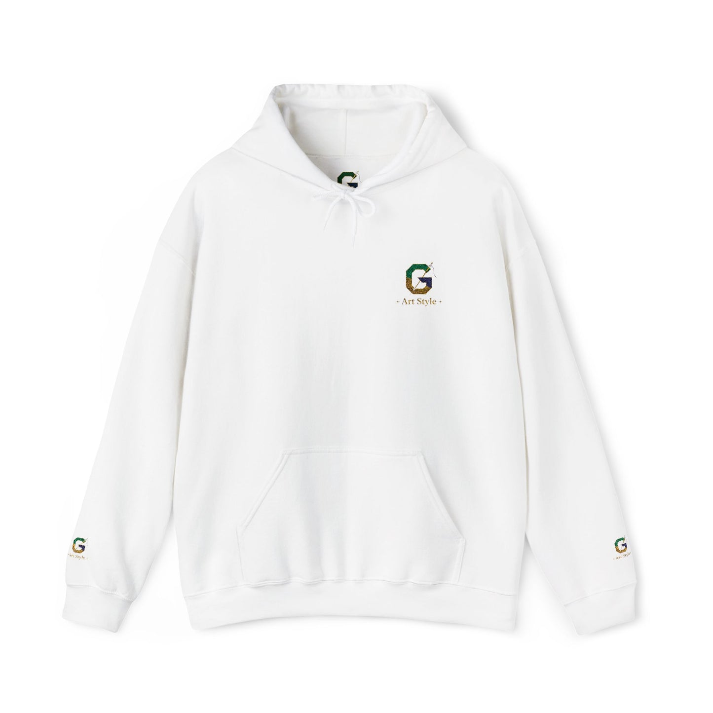 Embroidered Floral G Hoodie - Classic White Pullover - Ghita Shop
