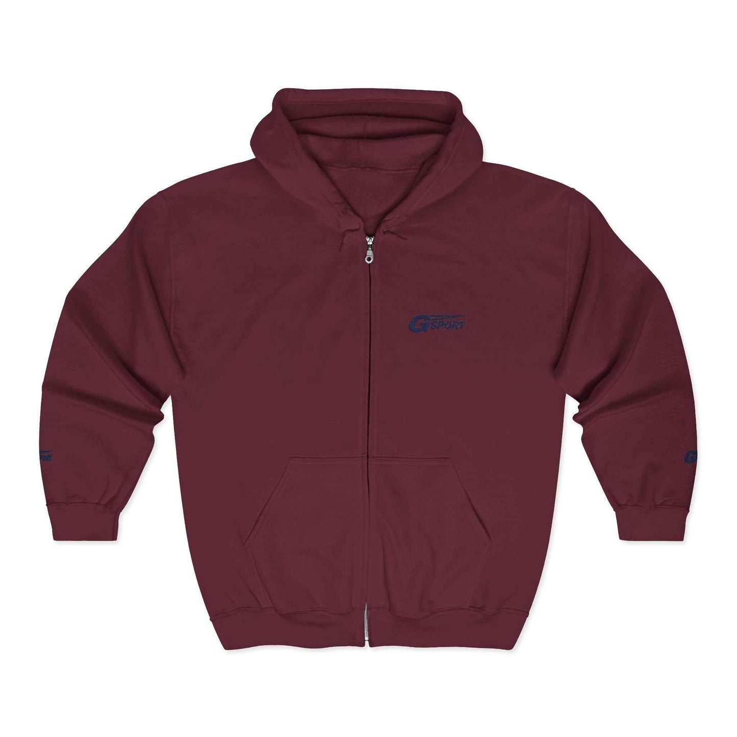 Zip Hoodie with Small Chest Logo – Casual Champion-Inspired Full-Zip Sweatshirt