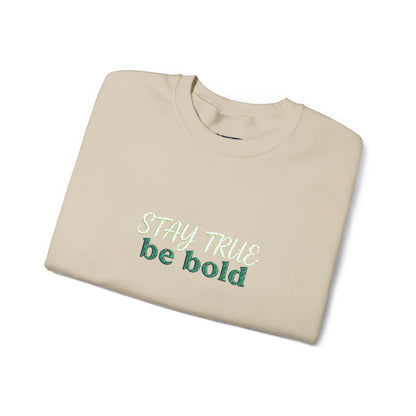 Be Bold Sweatshirt - Minimal Inspirational White Crewneck for Motivation - Ghita Shop