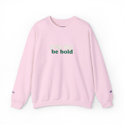 Be Bold Sweatshirt - Minimal Inspirational White Crewneck for Motivation - Ghita Shop