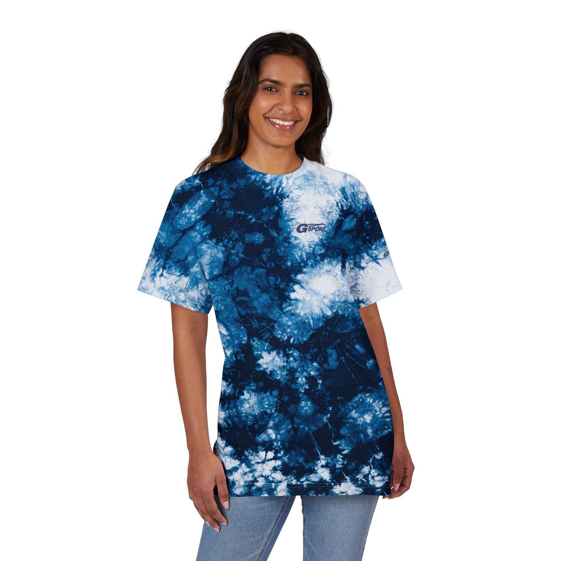 G Sport Embroidered Tie-Dye T-Shirt — Oversized Casual Streetwear