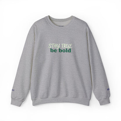Be Bold Sweatshirt - Minimal Inspirational White Crewneck for Motivation - Ghita Shop