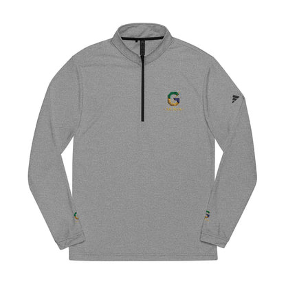 Embroidered Quarter-Zip Pullover - White Performance Golf Active Top - Ghita Shop