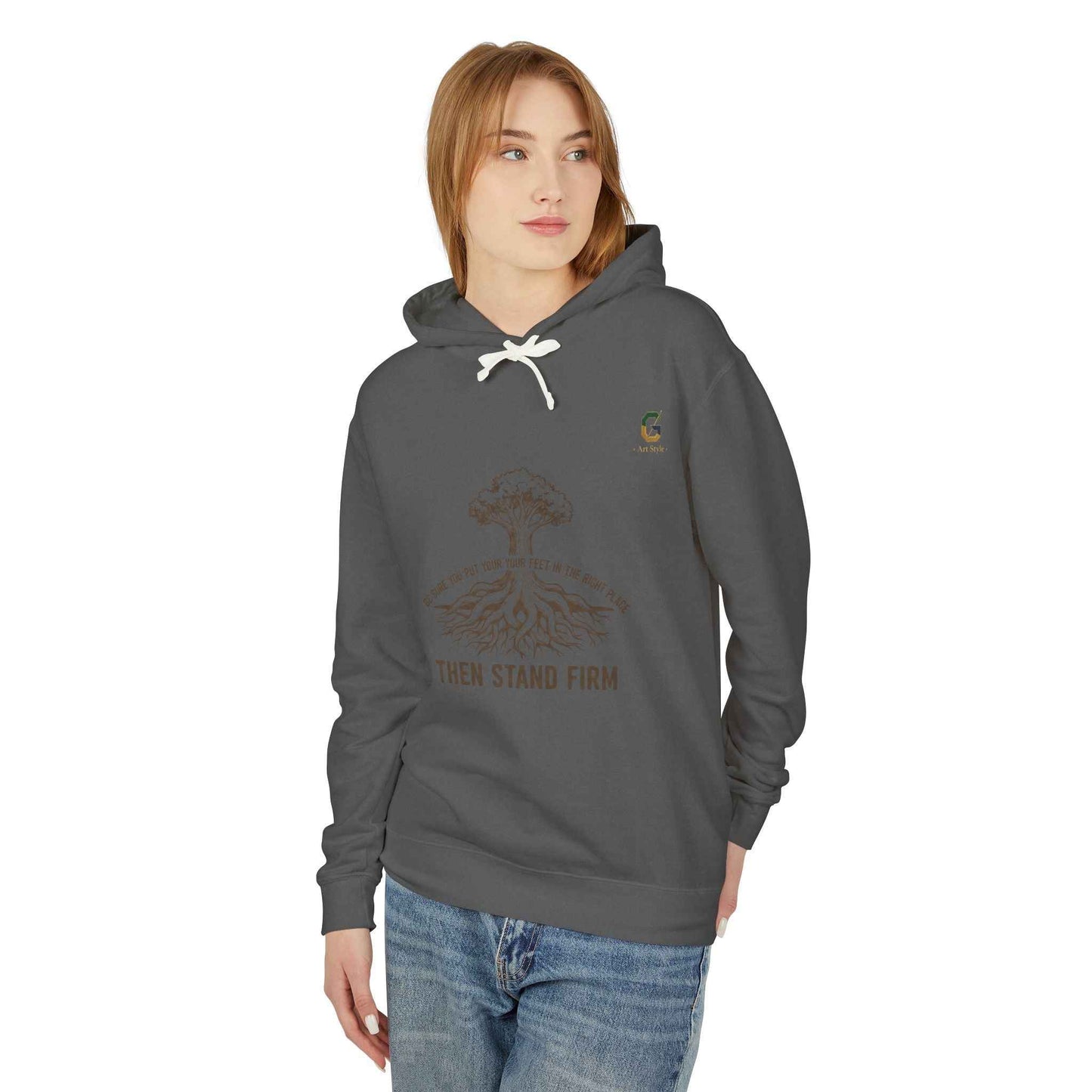 Inspirational Lightweight Hoodie for Men and Women - Then Stand Firm