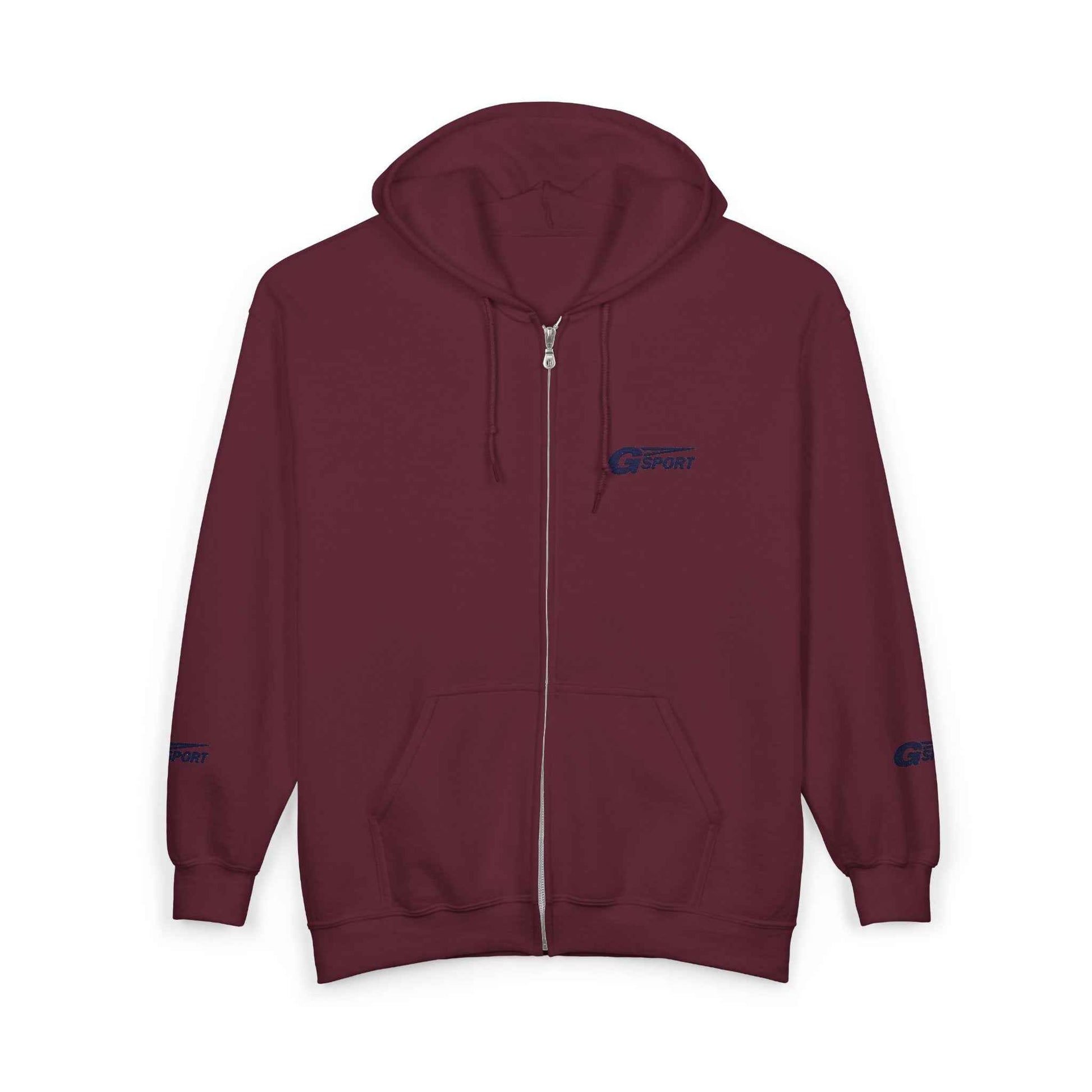 Zip Hoodie with Small Chest Logo – Casual Champion-Inspired Full-Zip Sweatshirt