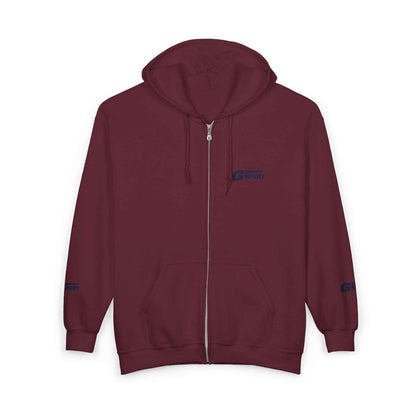 Zip Hoodie with Small Chest Logo – Casual Champion-Inspired Full-Zip Sweatshirt
