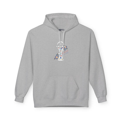 Morocco Star Hoodie - Pullover with Moroccan Flag Stripes and Floral Map Design