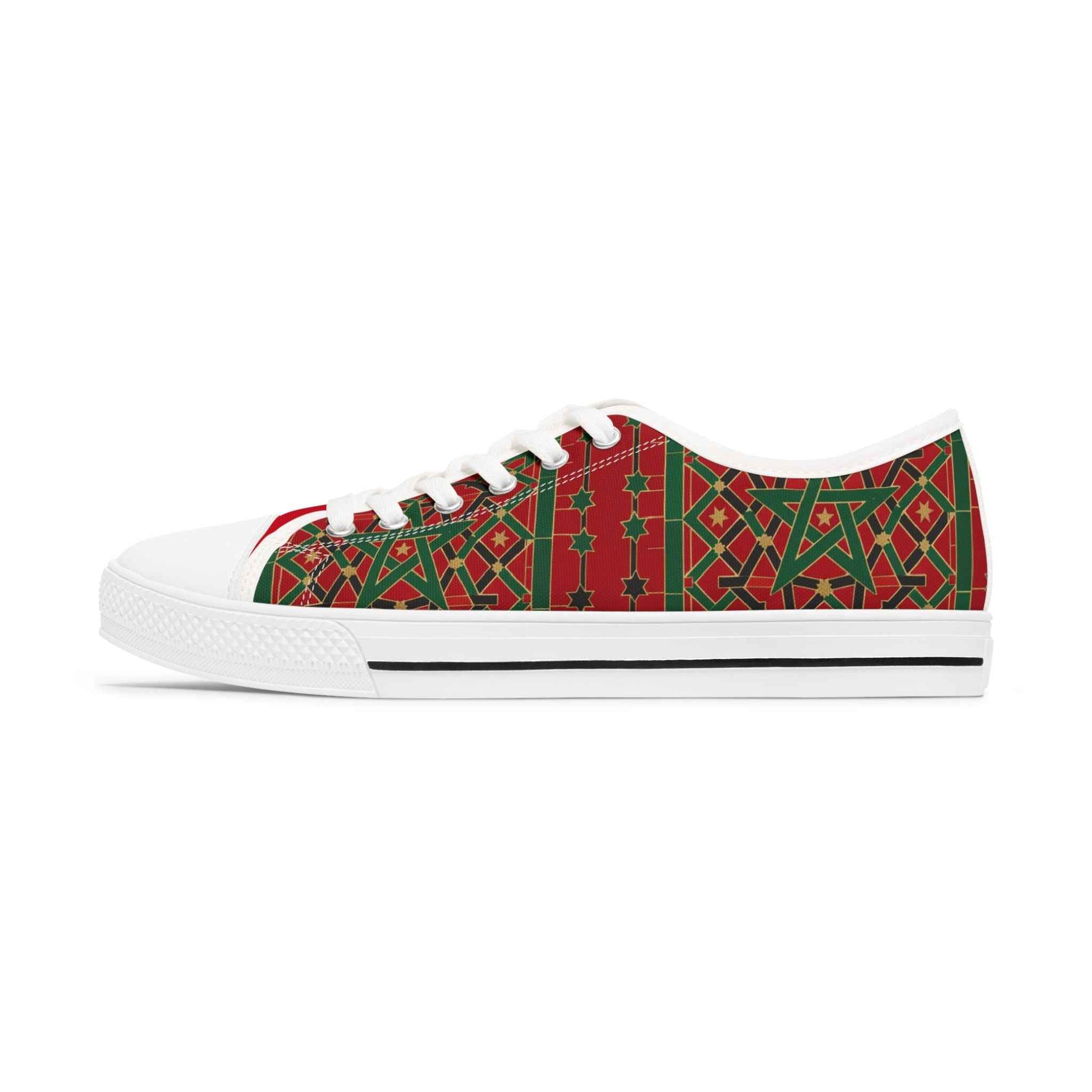 Festive Women's Low Top Sneakers - Unique Morocco Souvenir