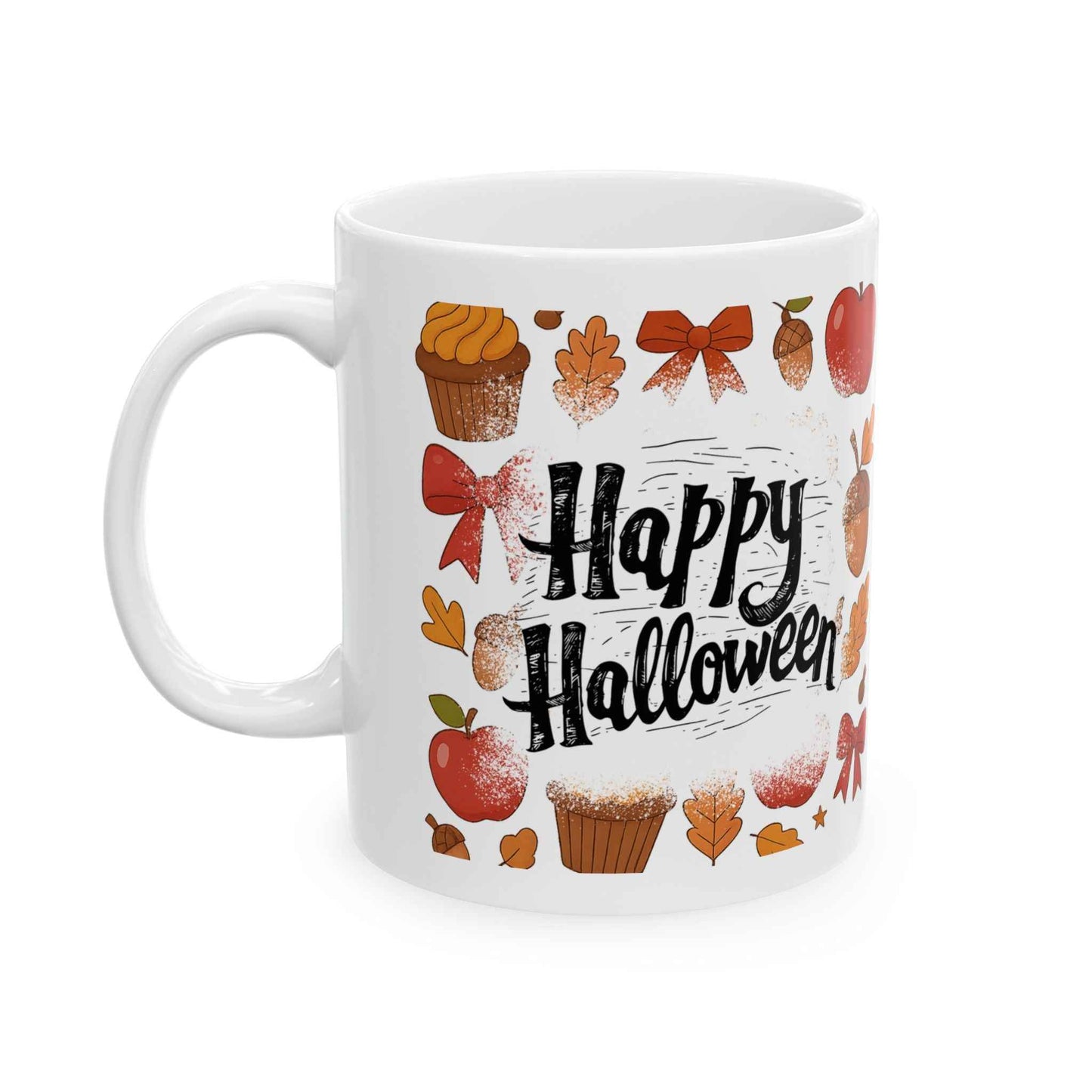 Happy Halloween Ceramic Mug - Perfect Fall Decor Coffee Cup for Pumpkin Spice Lovers (11oz & 15oz)