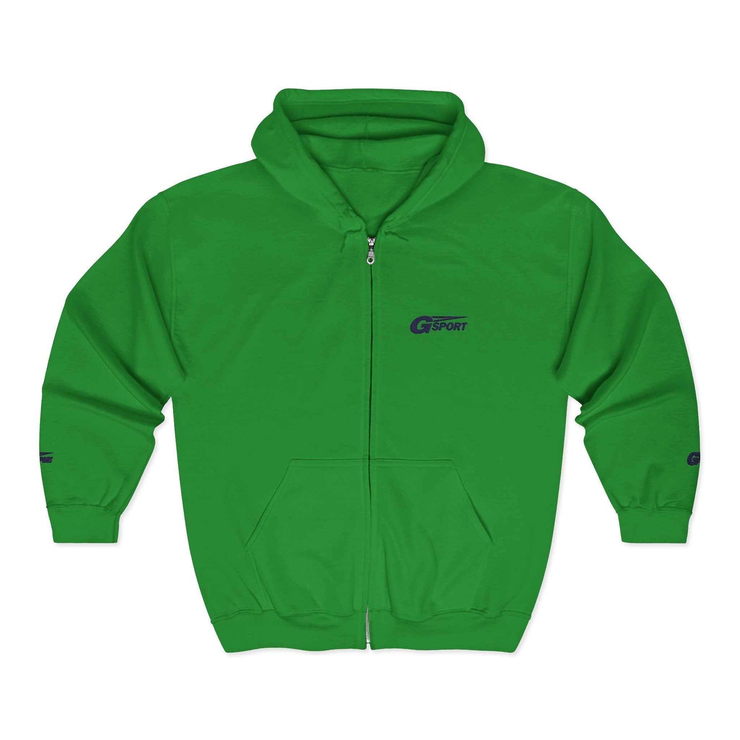 Zip Hoodie with Small Chest Logo – Casual Champion-Inspired Full-Zip Sweatshirt