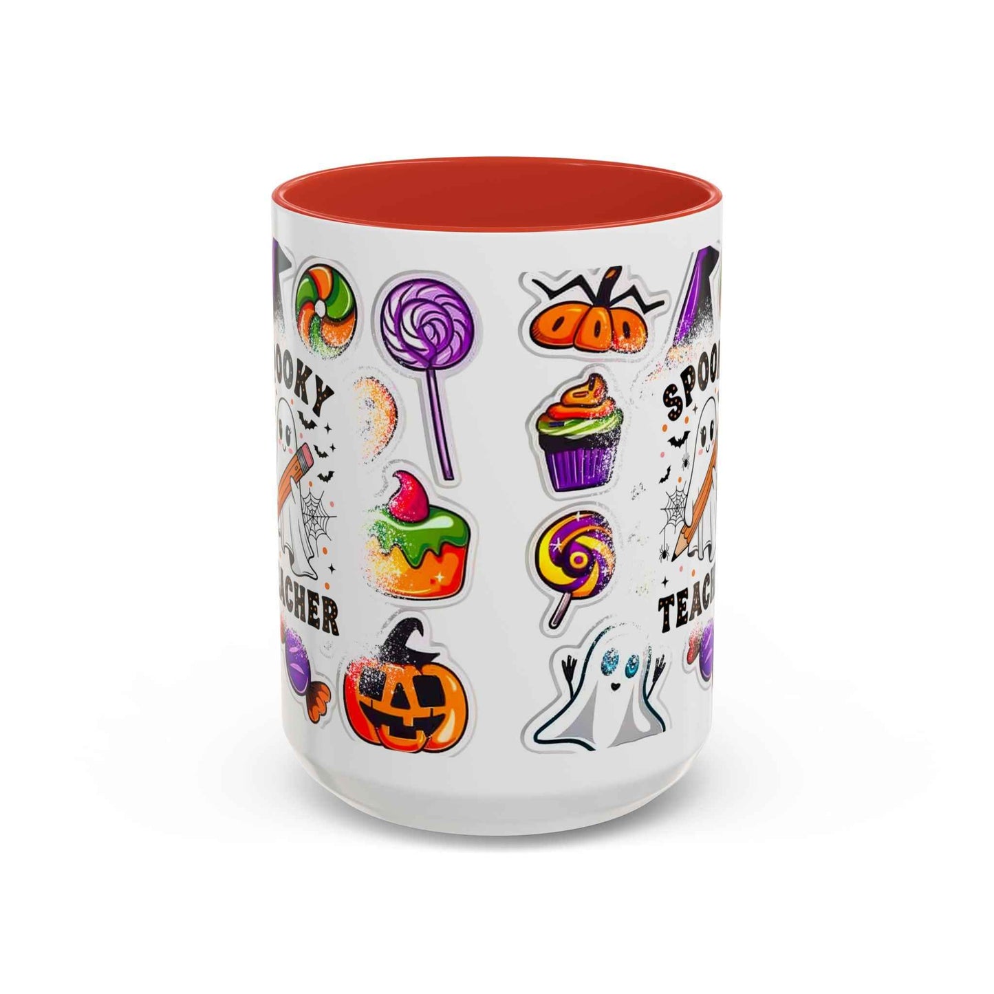 Spooky Teacher Coffee Mug – Adorable Halloween Decor with Cute Ghost Design