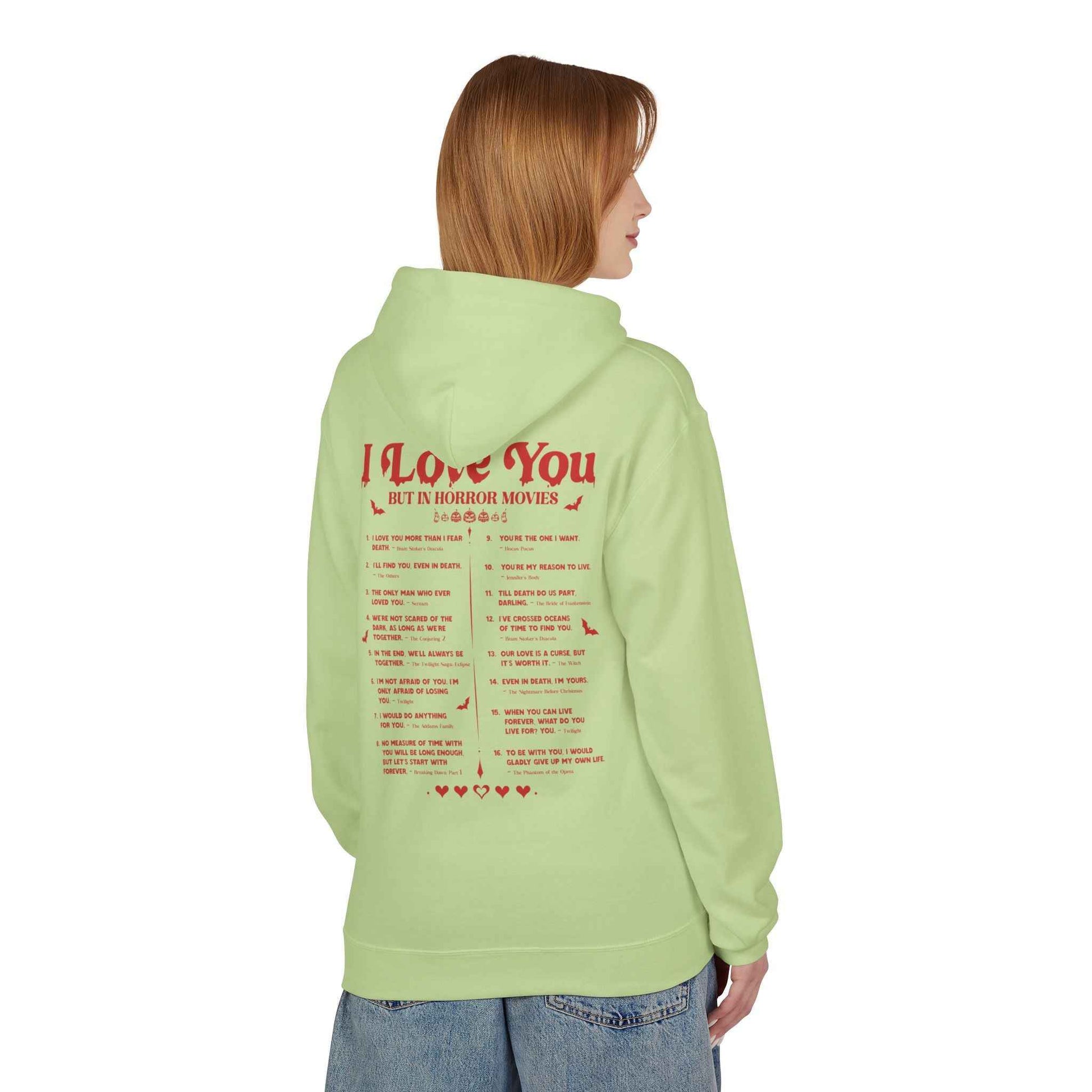Horror Movie Lover Hoodie - Halloween Love Quotes Sweatshirt for Fans