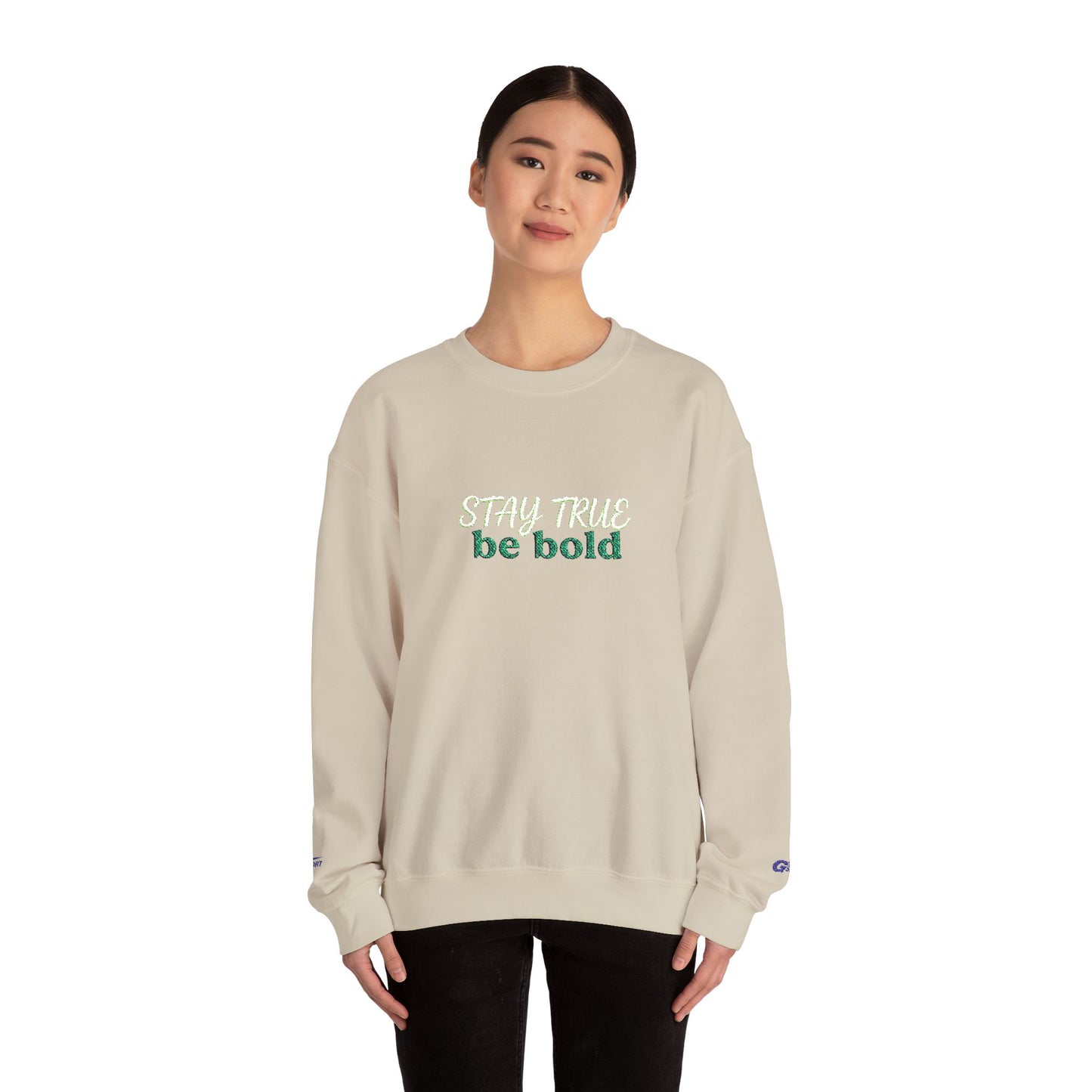 Be Bold Sweatshirt - Minimal Inspirational White Crewneck for Motivation - Ghita Shop
