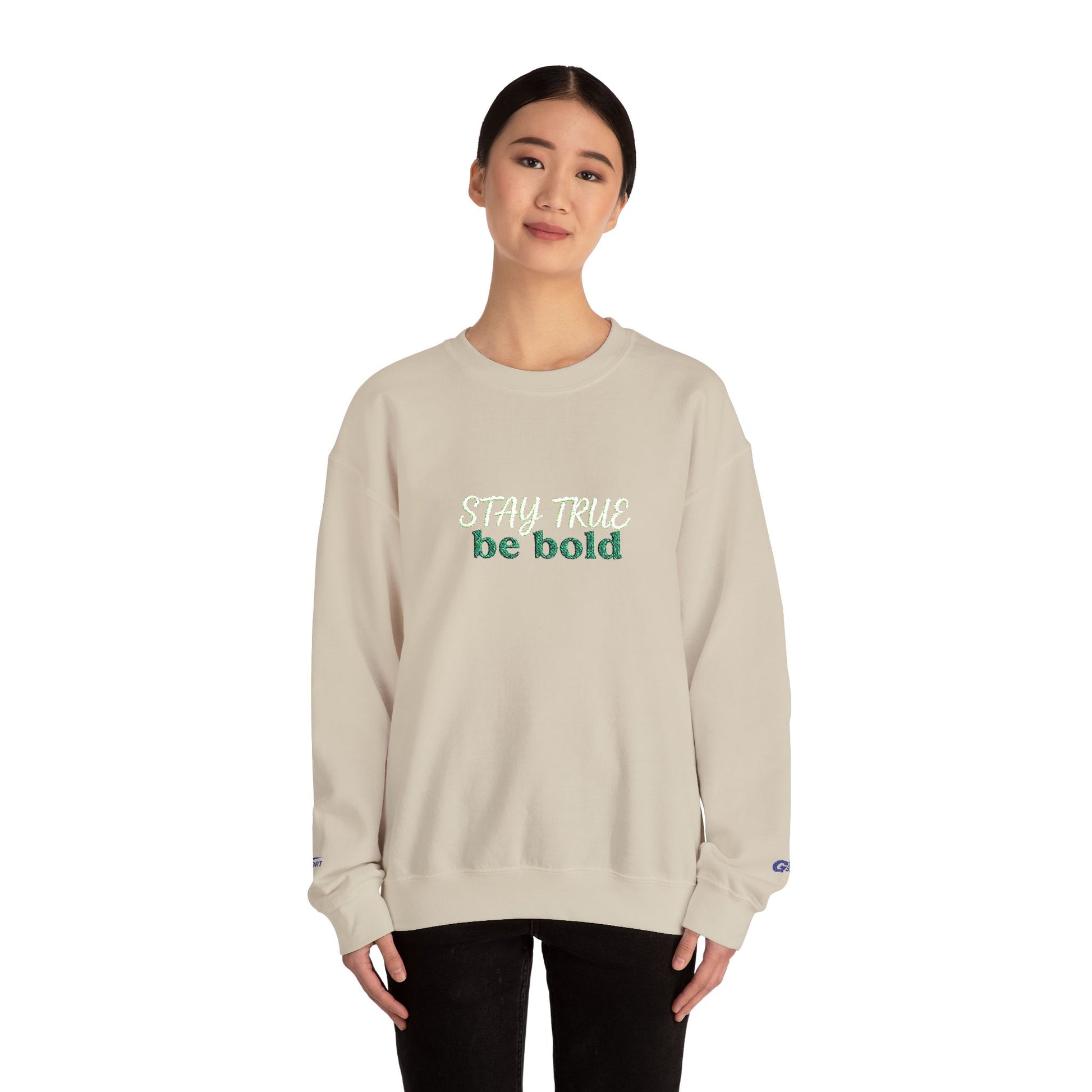 Be Bold Sweatshirt - Minimal Inspirational White Crewneck for Motivation - Ghita Shop