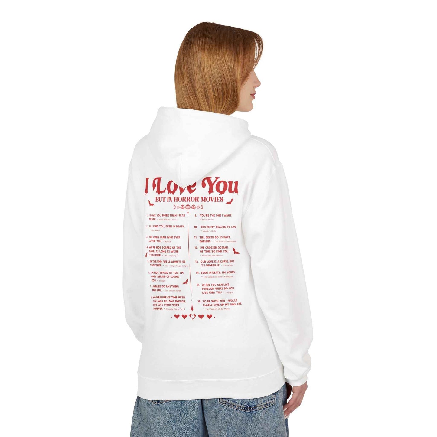 Horror Movie Lover Hoodie - Halloween Love Quotes Sweatshirt for Fans